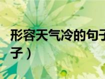 形容天气冷的句子唯美短句（形容天气冷的句子）