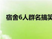 宿舍6人群名搞笑（六人宿舍搞笑群昵称）