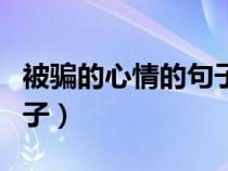 被骗的心情的句子图片朋友（被骗的心情的句子）