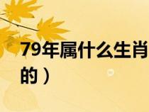 79年属什么生肖的多少岁（79年属什么生肖的）