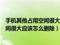 手机其他占用空间很大应该怎么删除vivo（手机其他占用空间很大应该怎么删除）