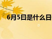 6月5曰是什么日子（6月5日是什么节日）