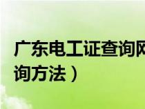 广东电工证查询网站官方网（广东省电工证查询方法）