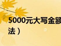 5000元大写金额怎么写（五千元整大写的写法）