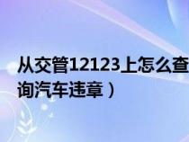 从交管12123上怎么查询汽车违章（怎么在交管12123上查询汽车违章）