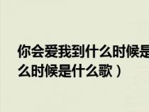 你会爱我到什么时候是什么歌名里的歌词?（你会爱我到什么时候是什么歌）