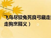 飞鸟尽狡兔死良弓藏走狗烹什么意思（飞鸟尽良弓藏;狡兔死走狗烹释义）