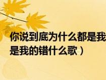 你说到底为什么都是我的错什么歌箭头（你说到底为什么都是我的错什么歌）