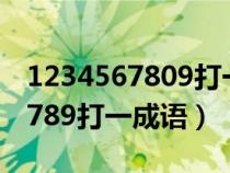 1234567809打一成语是什么成语（123456789打一成语）