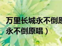 万里长城永不倒原唱霍元甲主题歌（万里长城永不倒原唱）