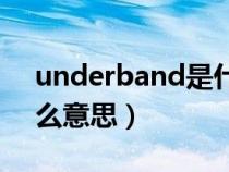 underband是什么意思（车上的band是什么意思）