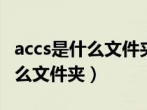 accs是什么文件夹可以删除吗（accdata是什么文件夹）