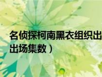 名侦探柯南黑衣组织出场集数剧场版（名侦探柯南黑衣组织出场集数）