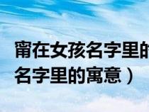 甯在女孩名字里的寓意是什么属相（甯在女孩名字里的寓意）