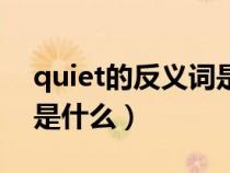 quiet的反义词是什么单词（quiet的反义词是什么）