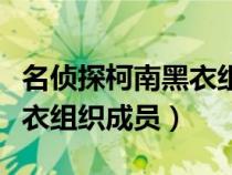 名侦探柯南黑衣组织成员名称（名侦探柯南黑衣组织成员）