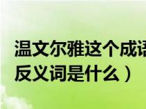 温文尔雅这个成语的意思是什么（温文尔雅的反义词是什么）