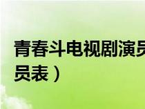 青春斗电视剧演员表钱贝贝（青春斗电视剧演员表）