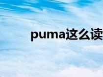 puma这么读（英语puma怎么读）