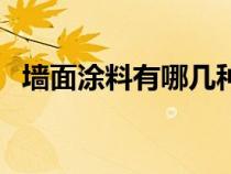 墙面涂料有哪几种（墙面涂料有哪些种类）