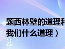 题西林壁的道理和启发（题西林壁这首诗告诉我们什么道理）