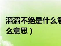 滔滔不绝是什么意思解释一下（滔滔不绝是什么意思）