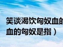 笑谈渴饮匈奴血的匈奴是指谁（笑谈渴饮匈奴血的匈奴是指）