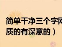 简单干净三个字网名（简单的三个字网名有气质的有深意的）