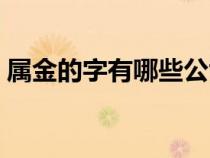 属金的字有哪些公司取名（属金的字有哪些）