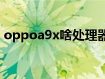 oppoa9x啥处理器（oppoA9x参数处理器）