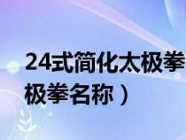 24式简化太极拳名称百度百科（24式简化太极拳名称）