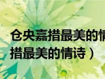 仓央嘉措最美的情诗不负如来不负卿（仓央嘉措最美的情诗）