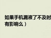 如果手机漏液了不及时修复会导致什么后果（手机漏液不修有影响么）