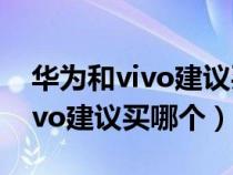 华为和vivo建议买哪个4000左右（华为和vivo建议买哪个）