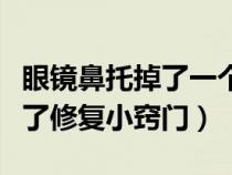 眼镜鼻托掉了一个怎么办（眼镜鼻托连接处断了修复小窍门）