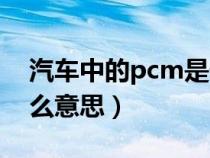 汽车中的pcm是什么意思（车上的pcm是什么意思）