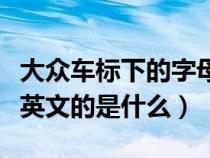 大众车标下的字母什么意思（大众车车标下有英文的是什么）