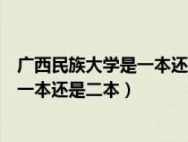 广西民族大学是一本还是二本录取分数线（广西民族大学是一本还是二本）