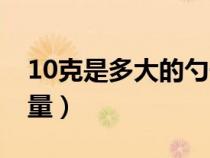 10克是多大的勺子图片（10克怎么自己在家量）