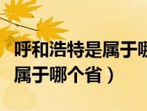 呼和浩特是属于哪个省份的城市（呼和浩特是属于哪个省）