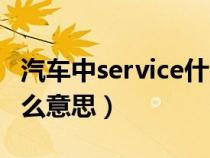 汽车中service什么意思（车上的service是什么意思）