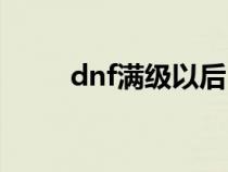 dnf满级以后（dnf满级后该干嘛）