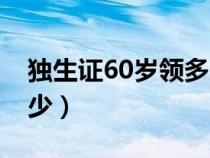 独生证60岁领多少钱一年（独生证60岁领多少）