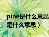 pine是什么意思英语翻译成中文（英语pine是什么意思）