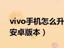 vivo手机怎么升级安卓版本（手机怎么升级安卓版本）