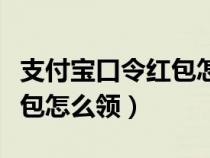 支付宝口令红包怎么领取操作（支付宝口令红包怎么领）