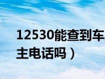 12530能查到车主电话吗（12580可以查车主电话吗）