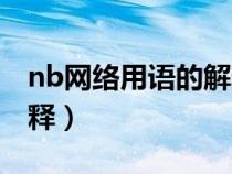 nb网络用语的解释是什么（nb网络用语的解释）