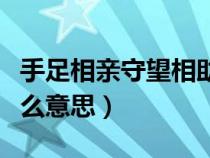 手足相亲守望相助是什么意思（守望相助是什么意思）