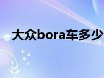 大众bora车多少钱（大众bora是什么款）